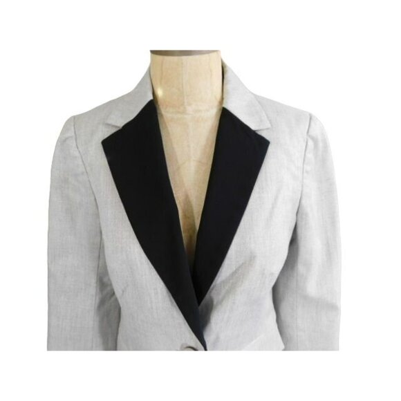 Trina Turk Size 4 Designer Dressy Shimmer Blazer Jacket - Picture 3 of 4